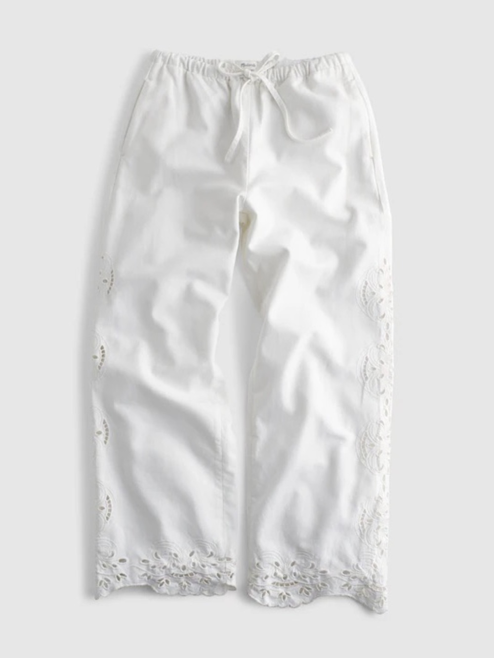 Madewell Embroidered Denim Pull-On Pants